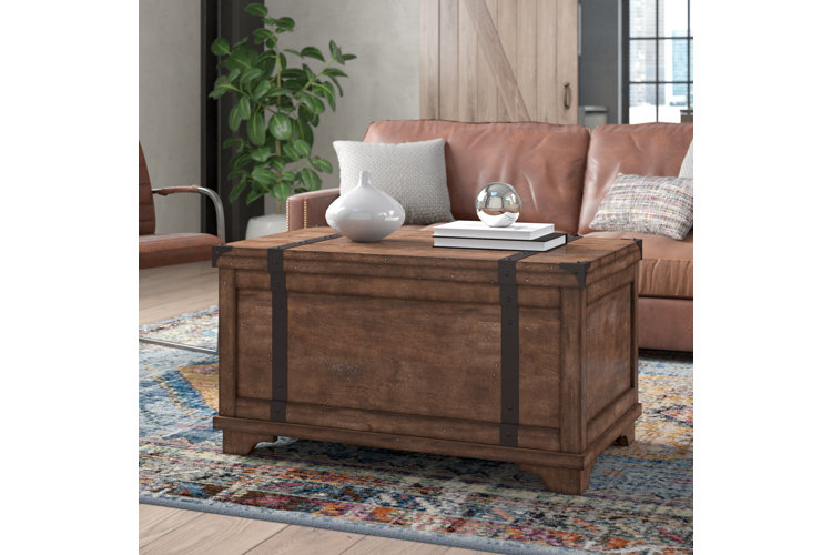 Parthenon solid wood cocktail deals table with storage